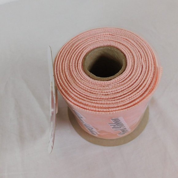 Peach MW Vista Lion Ribbon Sheer Wired 3-15/16" x 15 Yards NOS Polyester Easter - Picture 7 of 8